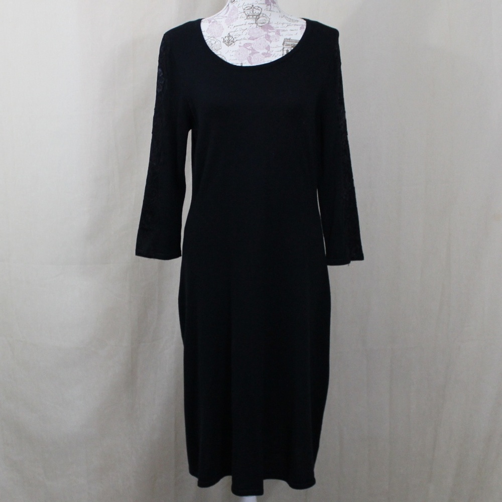 💥⬇️$20 Nine West Black Lace Long Sleeve Dress